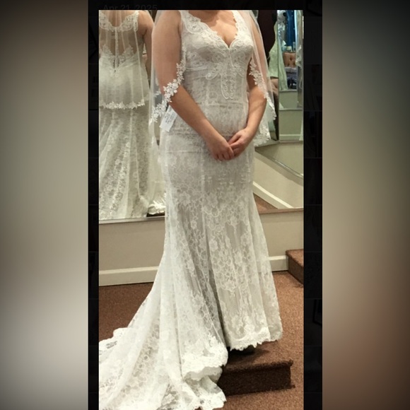 Elegant Lace Wedding Dress - Picture 2 of 15